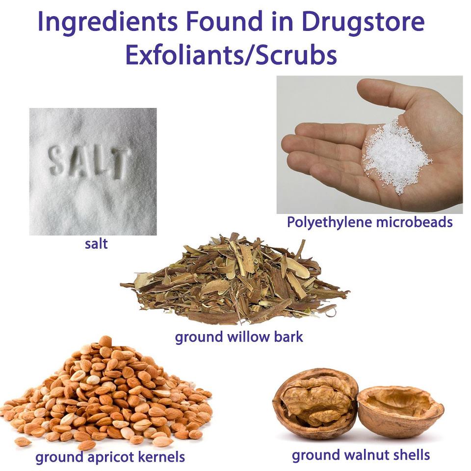ingredients found in drug store exfolianats